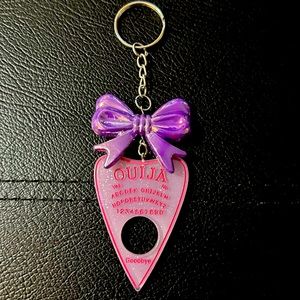 Handmade Ouija planchette keychain